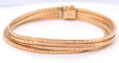 Incredible 18kt 4 Row Square Link Bracelet