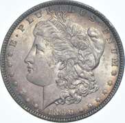 1896 Morgan Silver Dollar - Toned