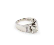 Dazzling White Gold Princess Cut Diamond Engagement Ring