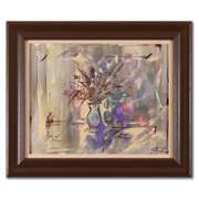 Marta Wiley, Framed Original Mixed Media Painting on Canvas, Hand Signed and Thumb Printed with Letter of Authenticity.
