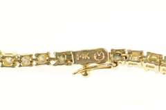 14K Yellow Gold 1.52 Ctw Diamond Classic Tennis Bracelet
