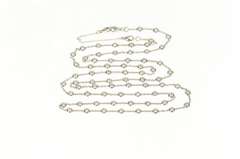 18K White Gold 4.20 Ctw Round Diamond By the Yard Chain Necklace