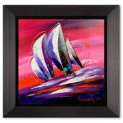 Natalia Sinkovsky, Framed Hand Signed Original Painting on Canvas with Letter Authenticity.