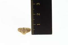 10K Yellow Gold Victorian Oval Plain Monogrammable Baby Ring