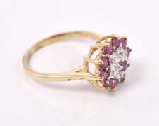 Ravishing Ruby and Diamond Ring in Yellow Gold