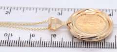 2002 $5 Gold Walking Liberty Gold Frame Pendant on Chain