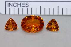 Warm Natural Golden Sapphire Set of 3