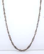 Vintage Sterling Silver Rope Chain Necklace