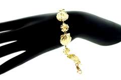 14 KT YELLOW GOLD LADIES SEASHELL BRACELET