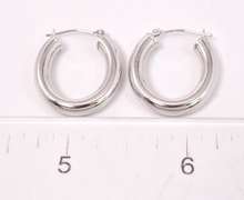Brilliant Hoop Earrings in 14K White Gold