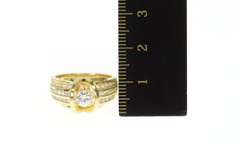 14K Yellow Gold 1.60 Ctw Pressure Diamond Engagement Ring