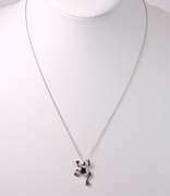 Frog Pendant Necklace in Sterling Silver