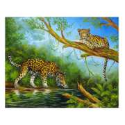 Vera Goncharenko, "Hunt" Hand Signed Original Painting with Letter of Authenticity.