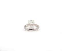 3.65ctw RBC and Pave Diamond Engagement Ring in 18k