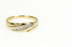 10K Yellow Gold Men's Diamond Classic Wedding Band Ring