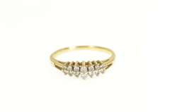 14K Yellow Gold Graduated Diamond Classic Statement Band Ring