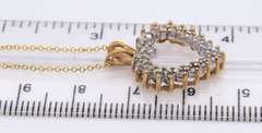 Gorgeous 14kt Yellow Gold Diamond Heart Shaped Necklace