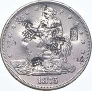 1875-CC Seated Liberty Trade Dollar - Chinese Chop Mark