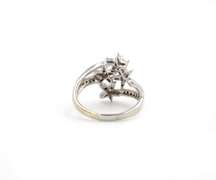 Fabulous White Gold Four Star Diamond Cluster Ring