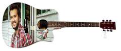 Luke Bryan What Makes You Country Tour Signed Custom Photo Graphics Guitar ACOA