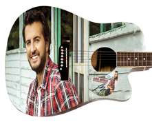 Luke Bryan What Makes You Country Tour Signed Custom Photo Graphics Guitar ACOA