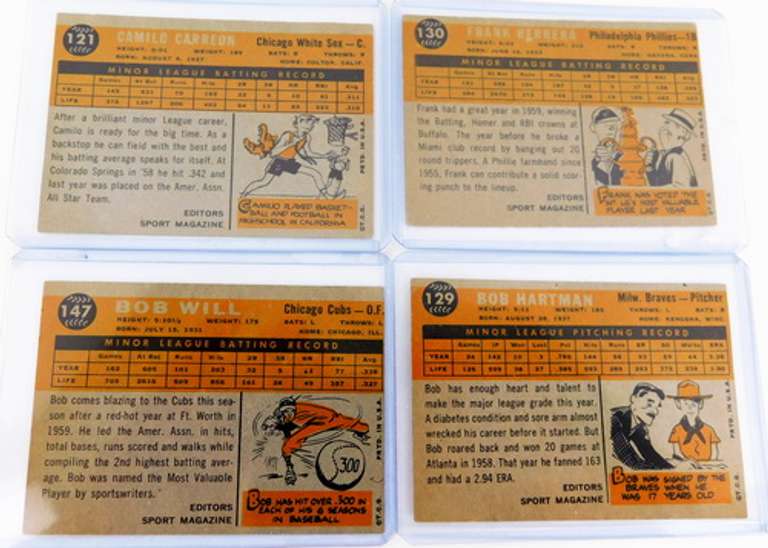 4 - 1960 Rookie Star Baseball Cards