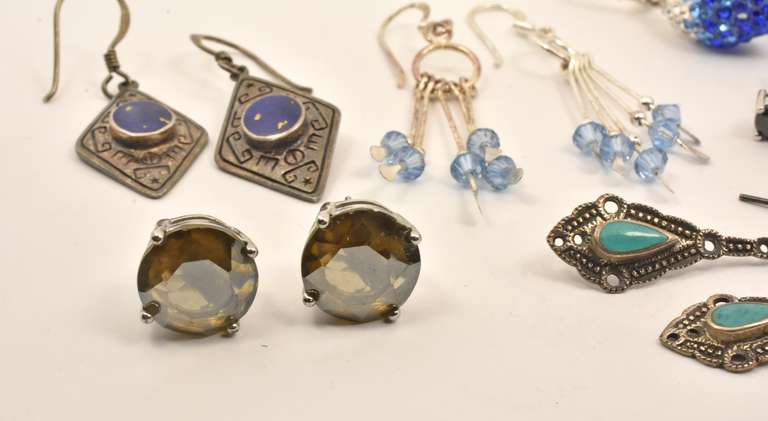 Playful Group of * Pairs of Sterling Earrings