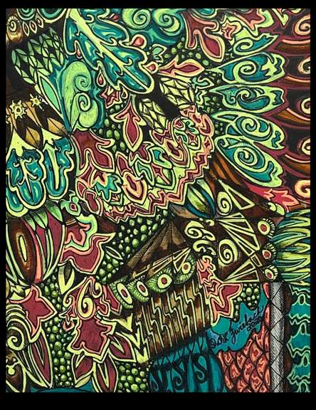 Handmade Artwork by Debbie Lynn Zwiebach: Red Leaves: One of a Kind