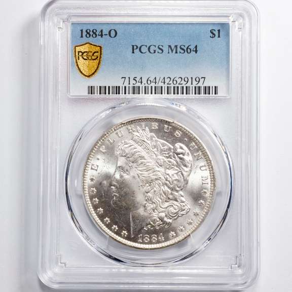 1884 0 Morgan Dollar PCGS MS64