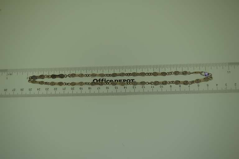 Sterling Silver Swirl Link Necklace