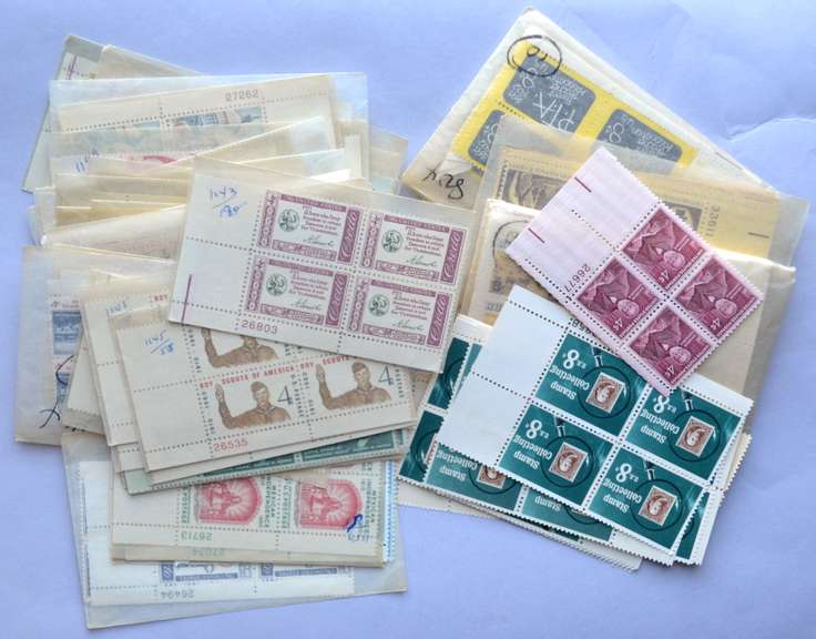 100 8 Cent And 100 4 Cent Mint US Plate Blocks $48 Face Value