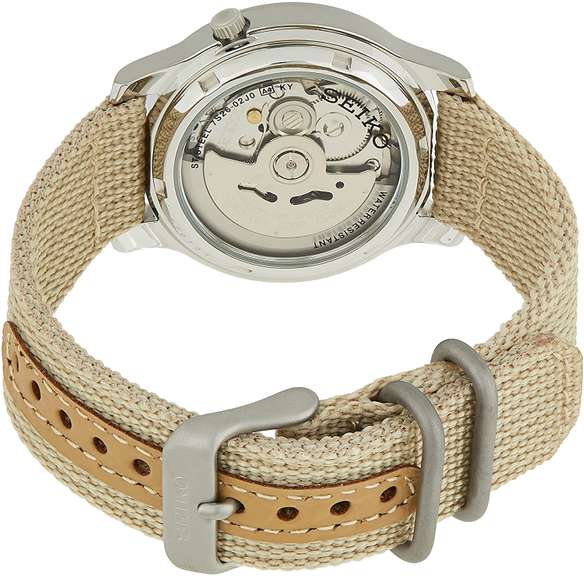 Seiko Beige Dial Canvas Automatic, New In Box.