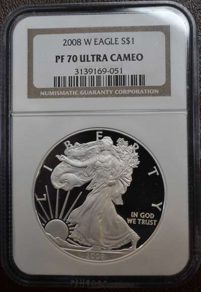 2008-W Proof American Silver Eagle NGC PF70 Ultra Cameo