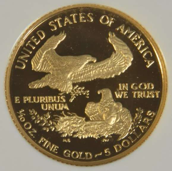 Scarcer 1988-P Proof $5 Gold Eagle. NGC PF69 ULTRA CAMEO