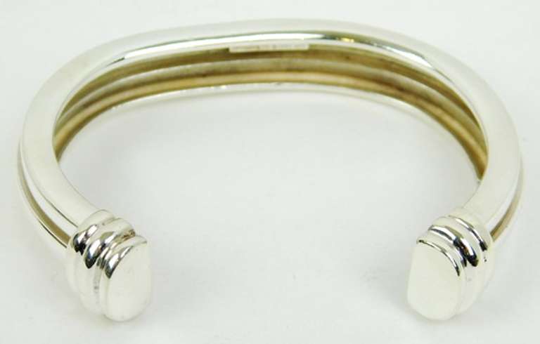1995 Tiffany & Co. Sterling Ribbed Cuff Bracelet