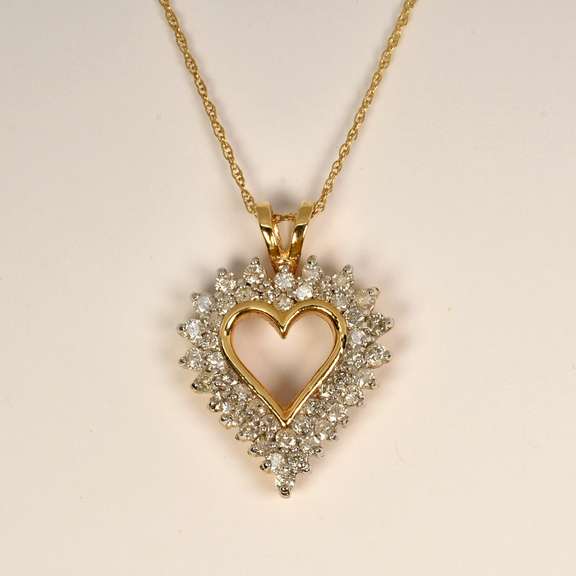Glittering 1/2 ct. Diamond Heart