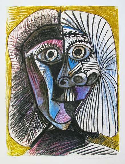 Pablo Picasso, Black And Yellow Drawing