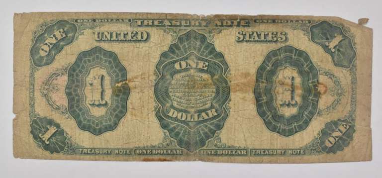 1891 $1 United States Treasury Note - Large Note - F-350