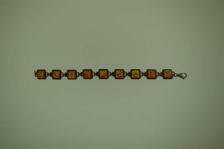 Sterling Silver Amber Bracelet