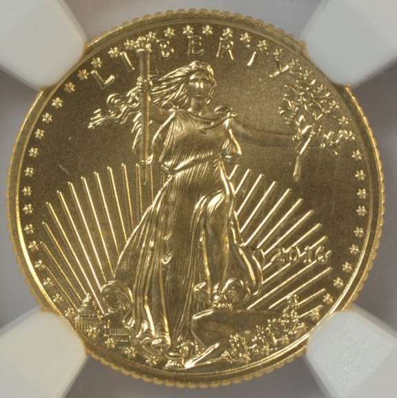 Special NGC MS70 graded 2016 $5 Gold Eagle. 30th Anniversary