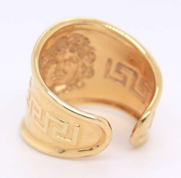 Versace Style Yellow Gold Ring