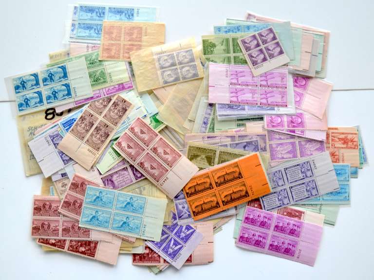 270 3 Cent Mint US Plate Blocks $32.49 Face Value