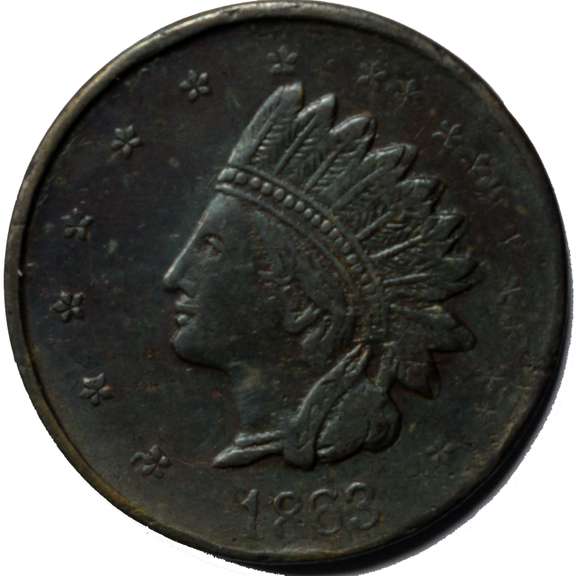 1863 First Avenue Hall New York City Civil War Store Card