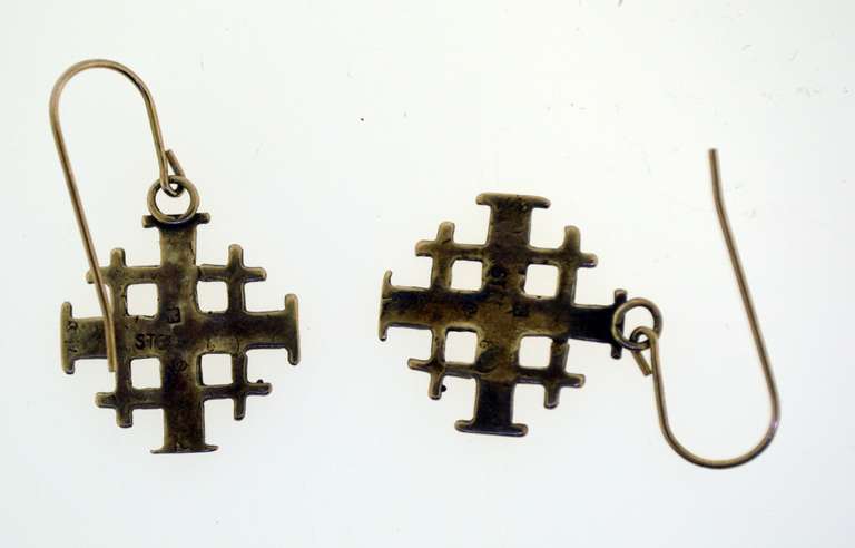 Sterling Silver Cross Drop earrings