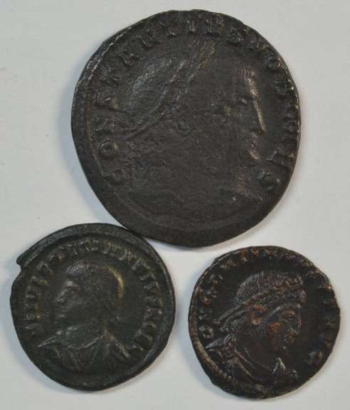 Large lot of 17 different Roman Ancient Bronze Folles