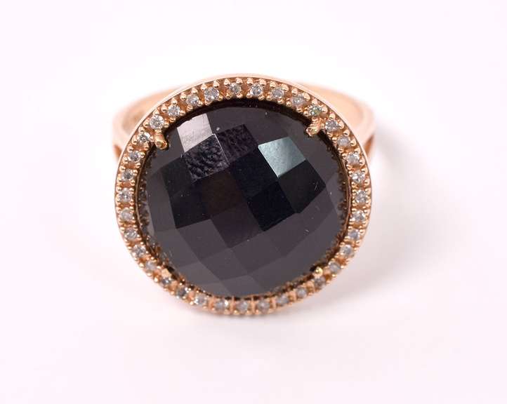 Incredible Checkerboard Cut Gemstone Ring, 18KT
