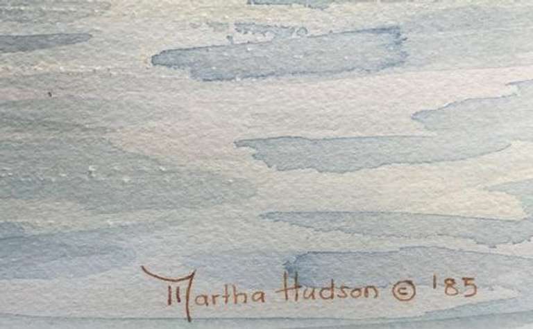 Martha Hudson Lake Scenery Lithograph