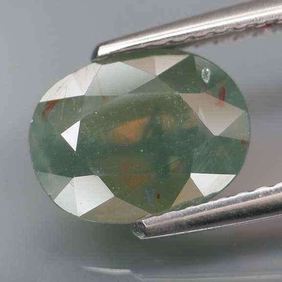 Gorgeous 2.78ct unheated steely green Sapphire