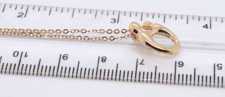 Gorgeous Yellow Gold Kaynar Mother Child Pendant on Chain