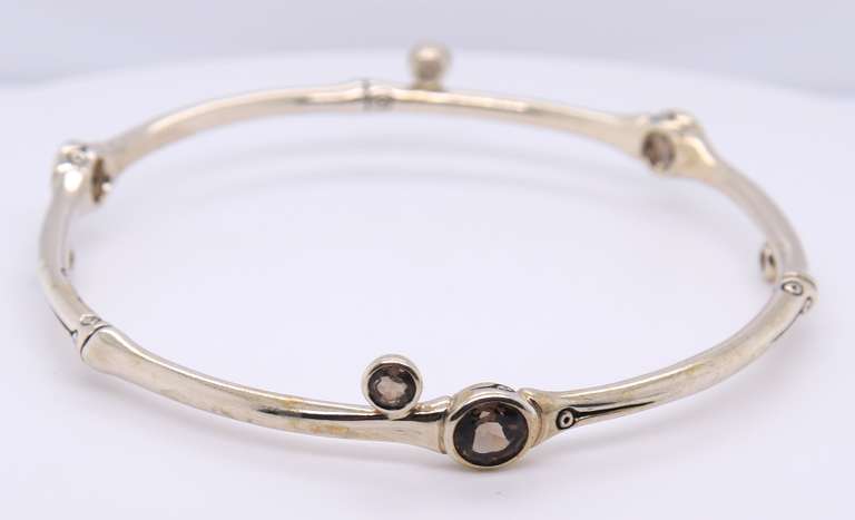 John Hardy Smokey Quartz Bamoo Bangle